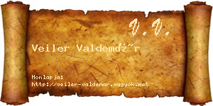 Veiler Valdemár névjegykártya
